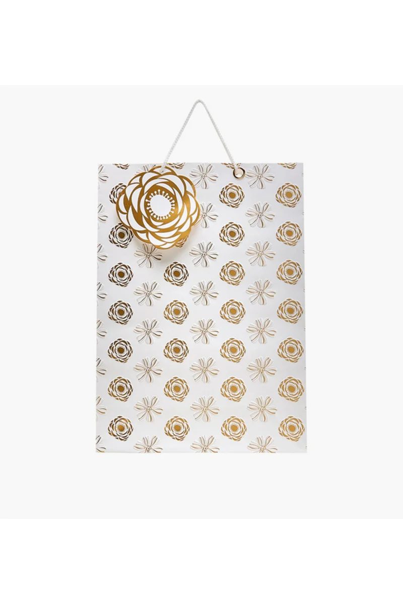 Lifestyle Flower Print Paper Gift Bag - Large
